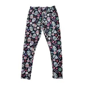 NWOT Women's Bobbie Brooks Ladies Day Of The Dead Leggings Size M Skulls